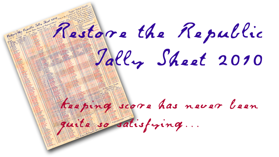 Restore the Republic Tally Sheet 2010
